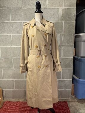 Burberry trench coat.